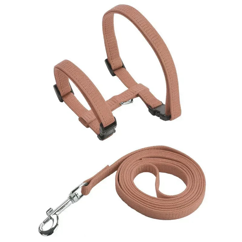 Simple Cat Harness w/ Matching Leash Set