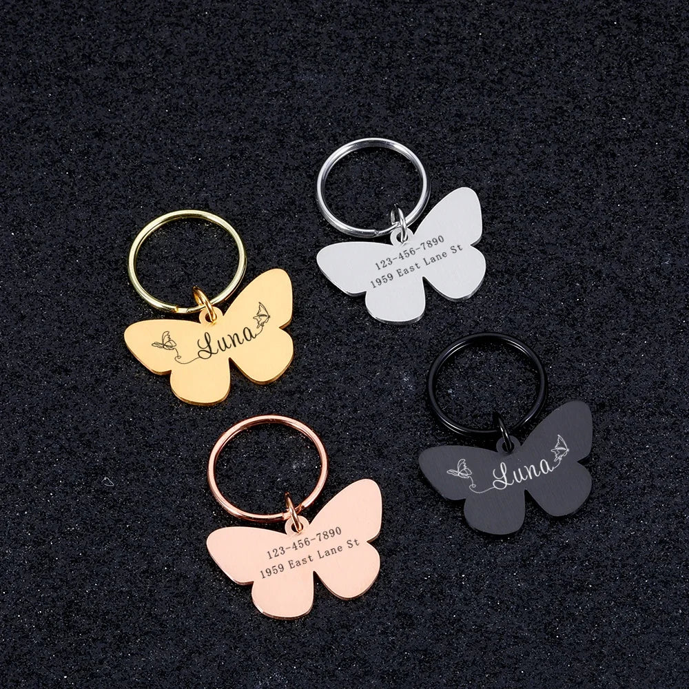 Radiant Butterfly Cat ID Tag