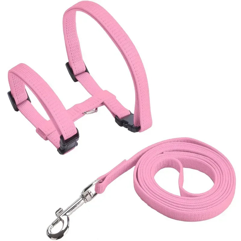Simple Cat Harness w/ Matching Leash Set