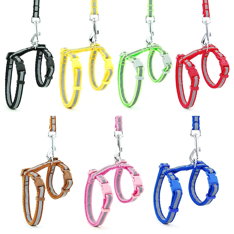 Simple Puurrsonalized Reflective Cat Harness w/ Leash