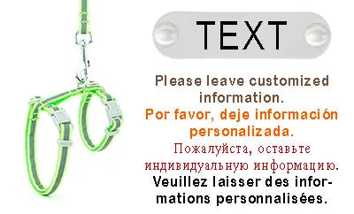 Simple Puurrsonalized Reflective Cat Harness w/ Leash