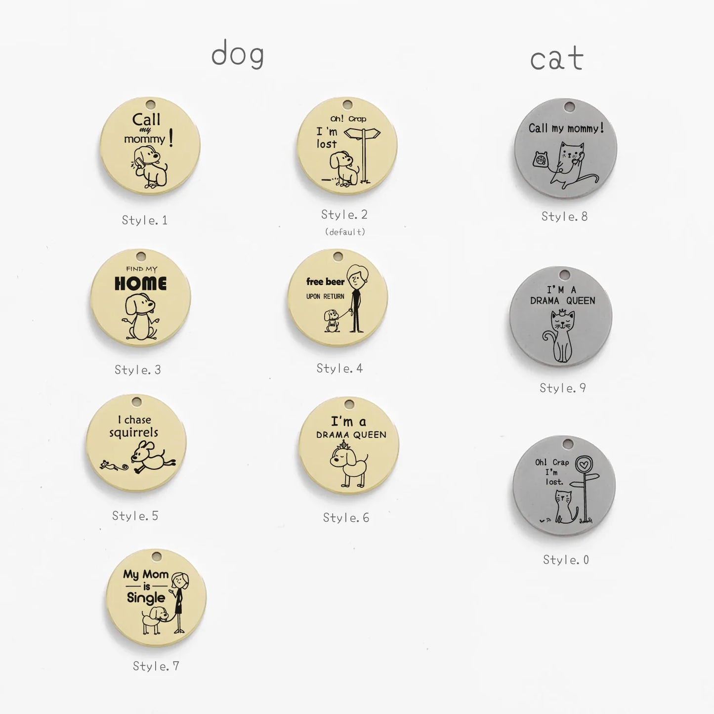 Oh No I'm Out!! Purrsonalized Cat ID Tag