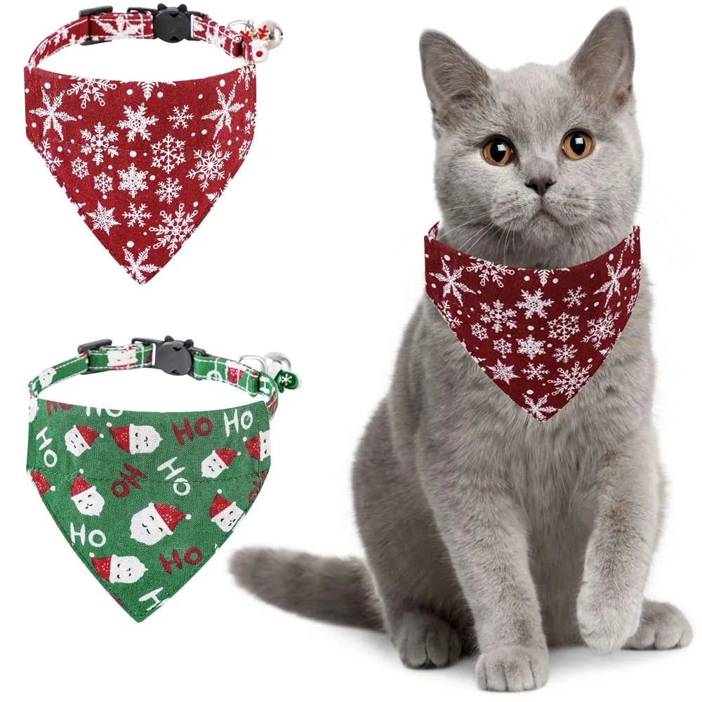 Tis the Season Christmas Cat Collar w/ Detachable Bowtie