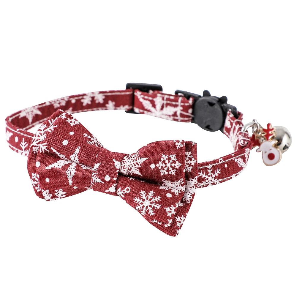 Tis the Season Christmas Cat Collar w/ Detachable Bowtie
