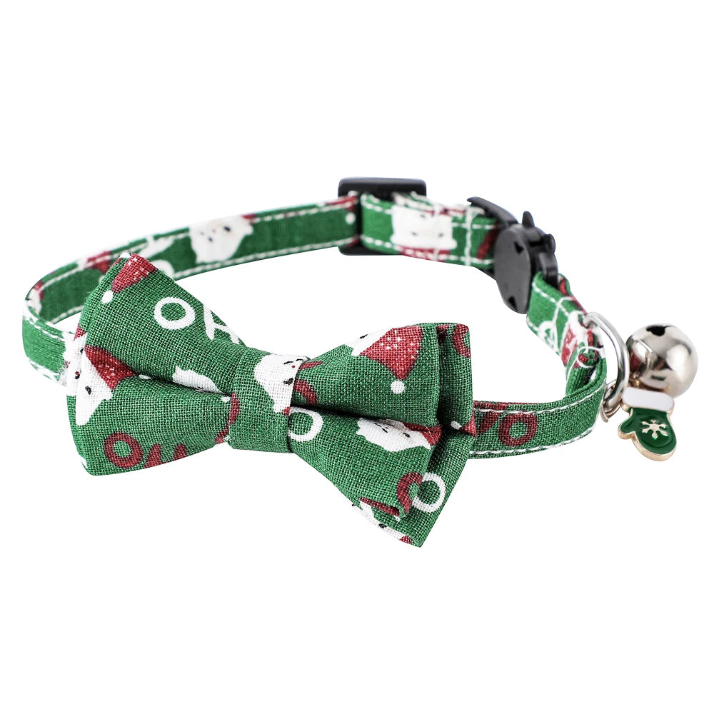 Tis the Season Christmas Cat Collar w/ Detachable Bowtie