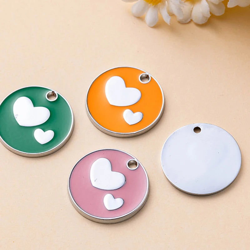 Two Hearts Cat ID Tag