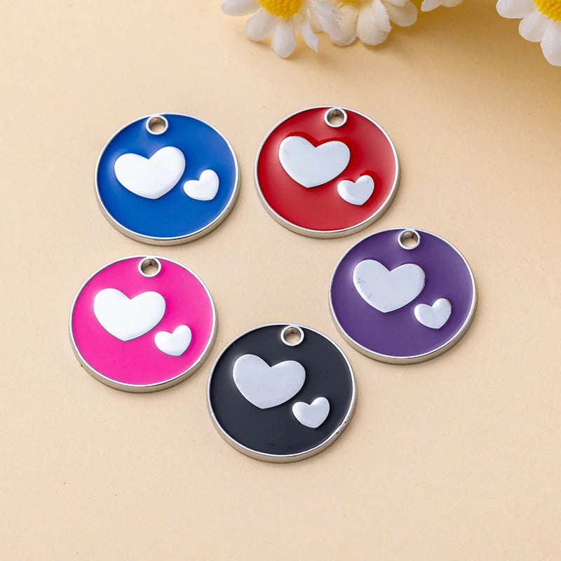 Two Hearts Cat ID Tag