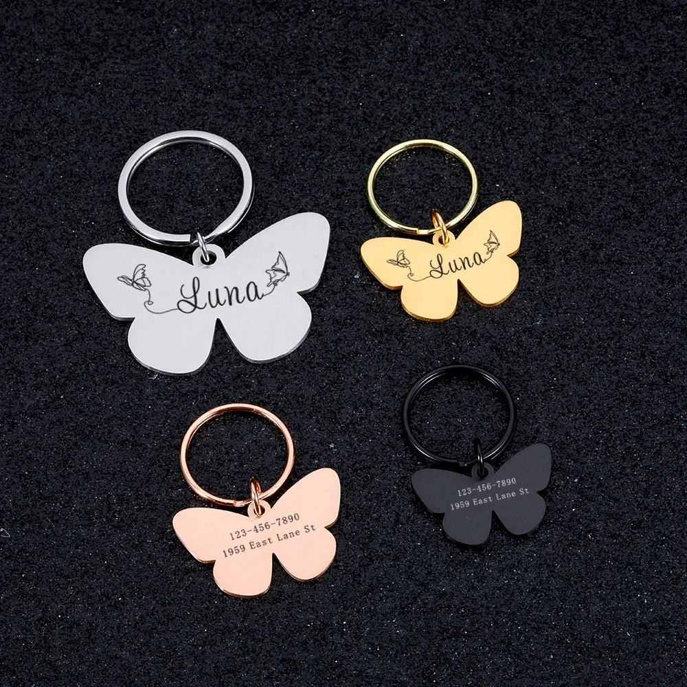 Radiant Butterfly Cat ID Tag