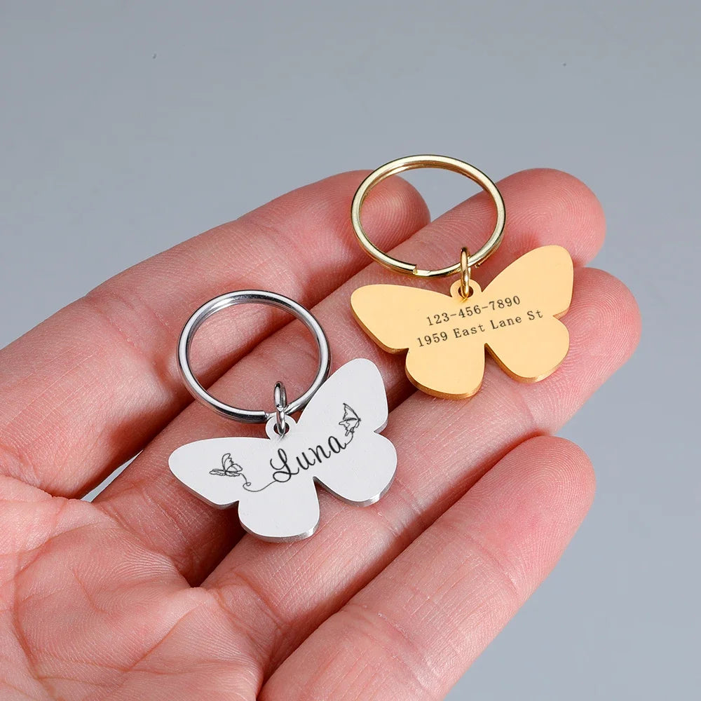 Radiant Butterfly Cat ID Tag