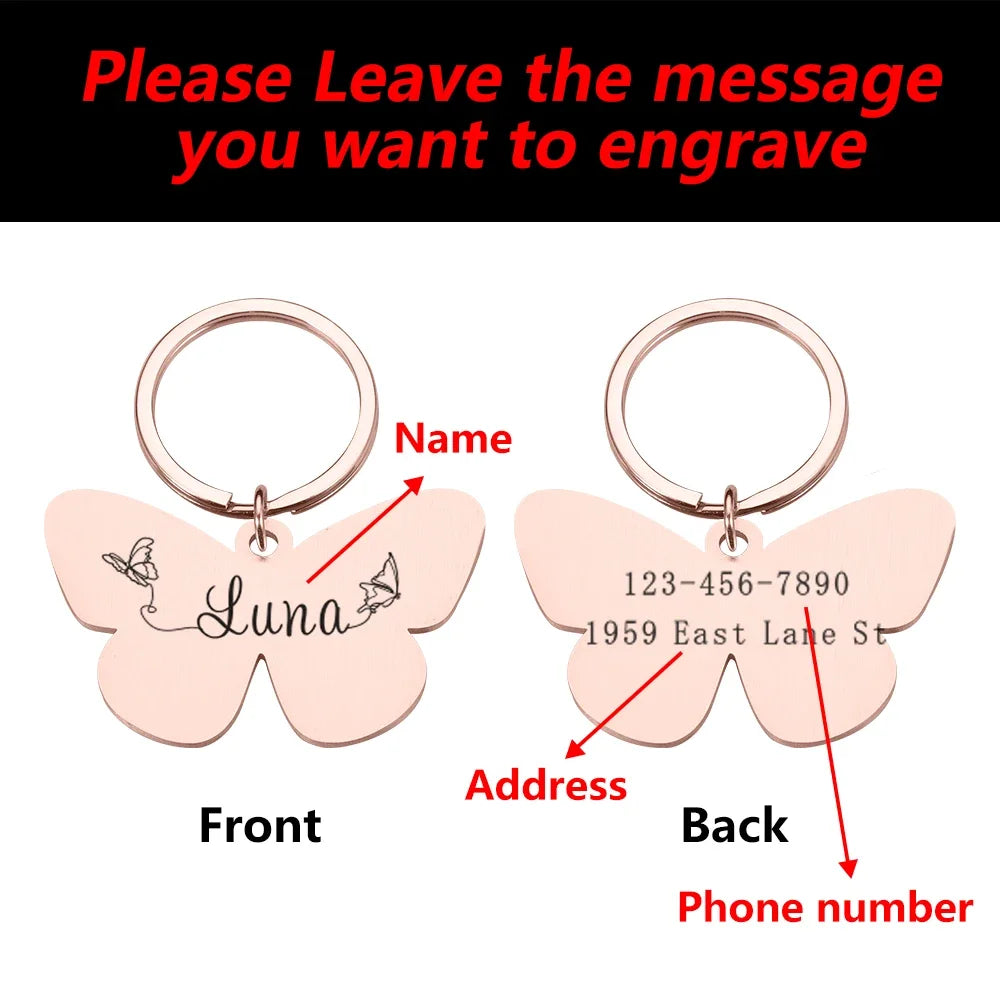Radiant Butterfly Cat ID Tag