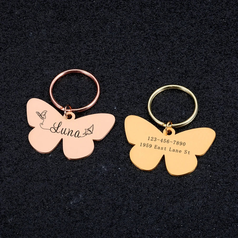Radiant Butterfly Cat ID Tag